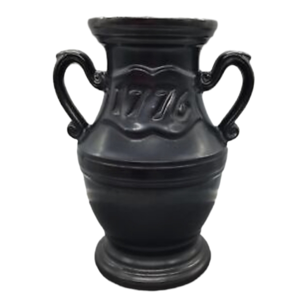 Cast Aluminum Urn Bicentennial Vase with 1776 embossed on each side Vintage